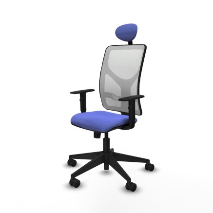Office Chair with Headrest Motilla Piqueras y Crespo 1D066N1 Light Blu 2