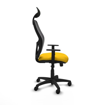 Silla de Oficina con Cabecero Piqueras y Crespo 1D10RN1 Amarillo 2