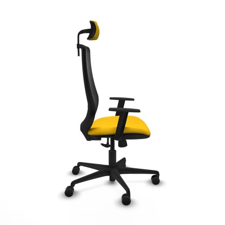Chaise de Bureau avec Appui-tête Piqueras y Crespo D036N2W Jaune 2