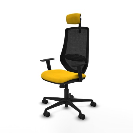 Chaise de Bureau avec Appui-tête Piqueras y Crespo D036N2W Jaune