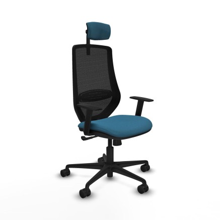 Chaise de Bureau Piqueras y Crespo D036N2W Noir Vert pétrole