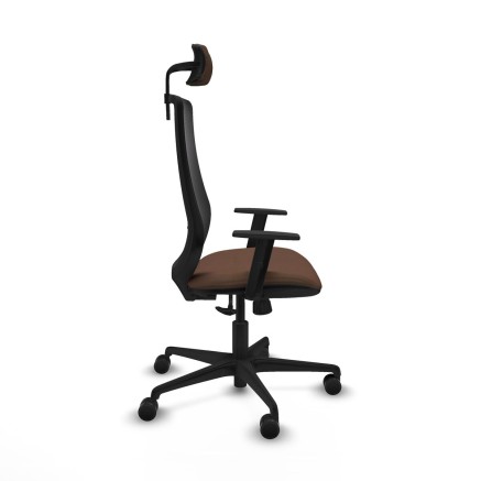 Sedia da Ufficio Piqueras y Crespo D036N2W Nero Marrone scuro 2
