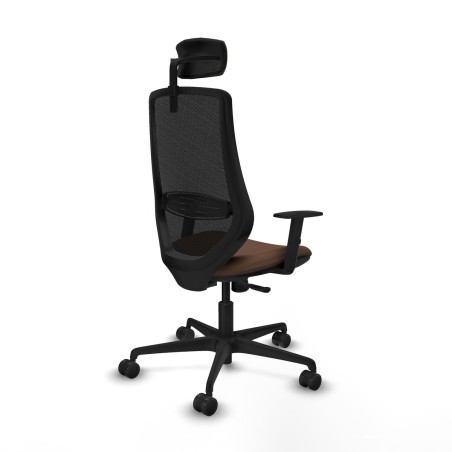 Chaise de Bureau Piqueras y Crespo D036N2W Noir Brun foncé