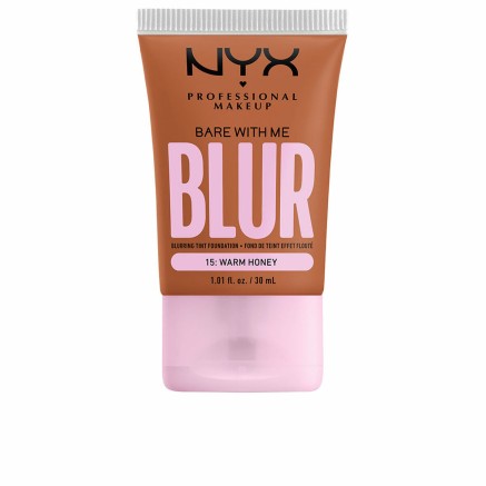 Base de Maquillaje Cremosa NYX Bare With Me Blur Nº 15 Warm honey 30