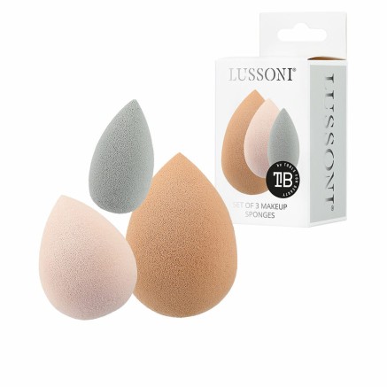 Esponja para Maquillaje Lussoni Esponjas Lote Multicolor 3 Piezas
