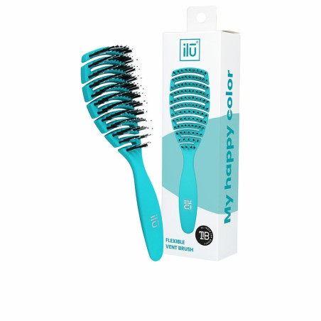 Ontwar Haarborstel Ilū Flexible Vent Blauw Ocean Blue (1 Stuks)