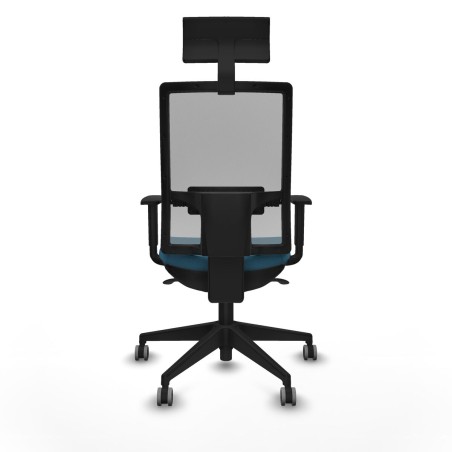 Office Chair with Headrest Piqueras y Crespo 1D066G1 Petroleum green