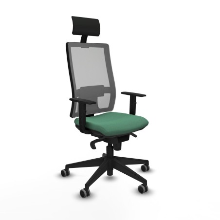 Chaise de Bureau avec Appui-tête Piqueras y Crespo 1D066G1 Vert émer