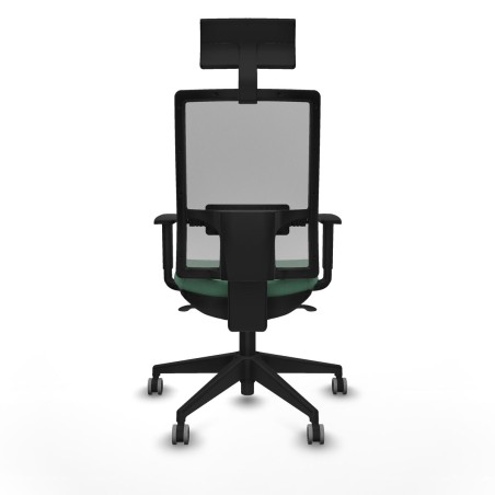 Chaise de Bureau avec Appui-tête Piqueras y Crespo 1D066G1 Vert émer
