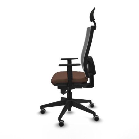 Office Chair with Headrest Piqueras y Crespo 1D066G1 Dark brown