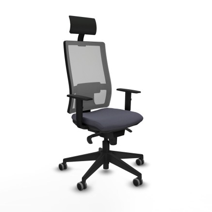 Chaise de Bureau avec Appui-tête Piqueras y Crespo 1D066G1 Gris fonc