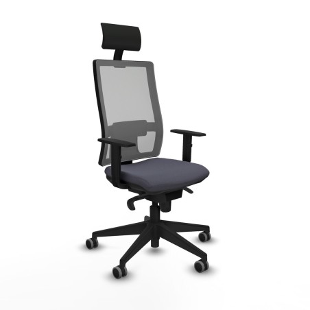 Office Chair with Headrest Piqueras y Crespo 1D066G1 Dark grey