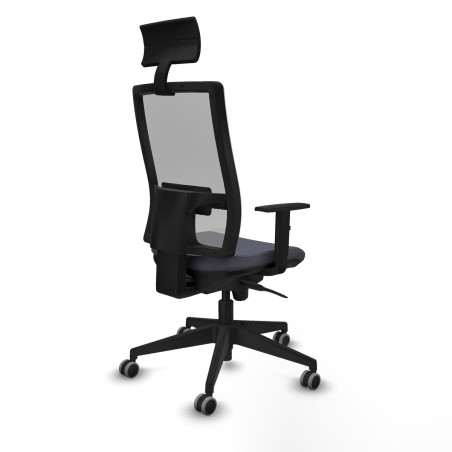 Chaise de Bureau avec Appui-tête Piqueras y Crespo 1D066G1 Gris fonc