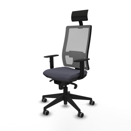 Chaise de Bureau avec Appui-tête Piqueras y Crespo 1D066G1 Gris fonc