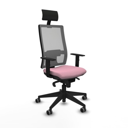 Sedia Ufficio con Poggiatesta Piqueras y Crespo 1D066G1 Rosa