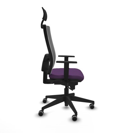 Chaise de Bureau avec Appui-tête Piqueras y Crespo 1D066G1 Violet 2
