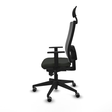Silla de Oficina con Cabecero Piqueras y Crespo 1D066G1 Negro