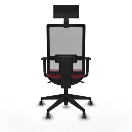 Silla de Oficina con Cabecero Piqueras y Crespo 1D066G1 Granate