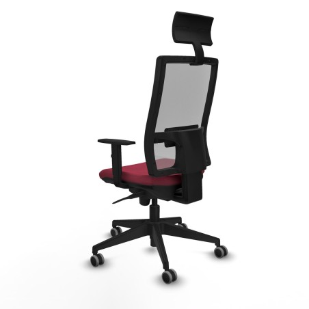 Silla de Oficina con Cabecero Piqueras y Crespo 1D066G1 Granate