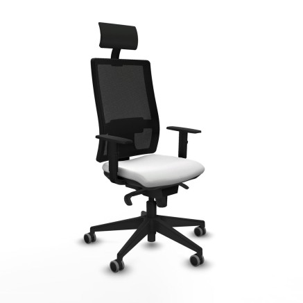 Chaise de Bureau avec Appui-tête Piqueras y Crespo 1D066G1 Blanc