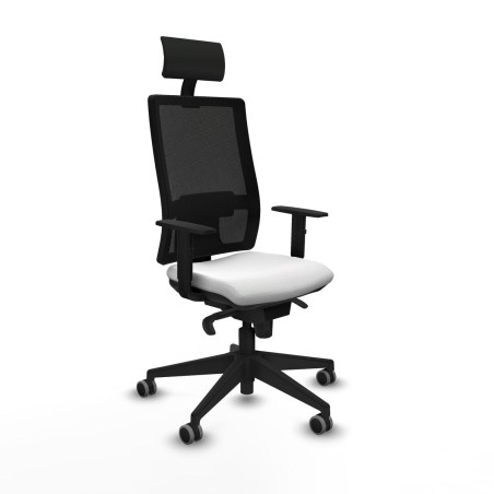 Silla de Oficina con Cabecero Piqueras y Crespo 1D066G1 Blanco