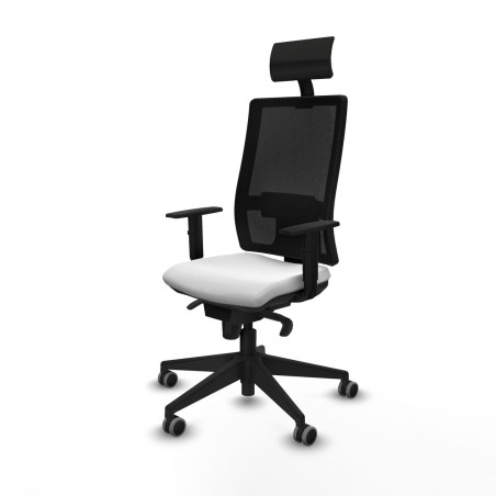 Silla de Oficina con Cabecero Piqueras y Crespo 1D066G1 Blanco