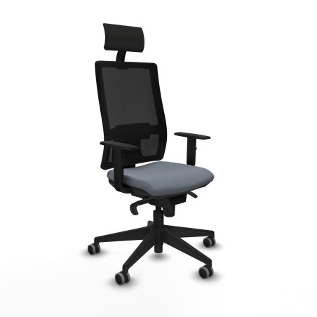 Chaise de Bureau avec Appui-tête Piqueras y Crespo 1D066G1 Gris