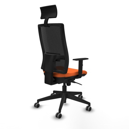Sedia Ufficio con Poggiatesta Piqueras y Crespo 1D066G1 Arancio