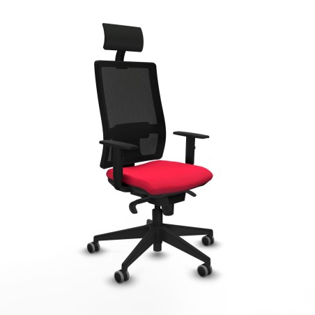 Sedia Ufficio con Poggiatesta Piqueras y Crespo 1D066G1 Rosso