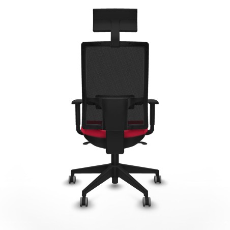 Sedia Ufficio con Poggiatesta Piqueras y Crespo 1D066G1 Rosso