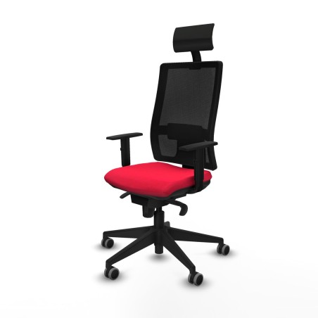 Sedia Ufficio con Poggiatesta Piqueras y Crespo 1D066G1 Rosso