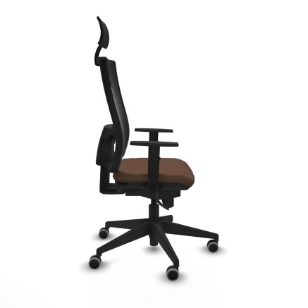 Chaise de Bureau avec Appui-tête Piqueras y Crespo 1D066G1 Brun fonc 2