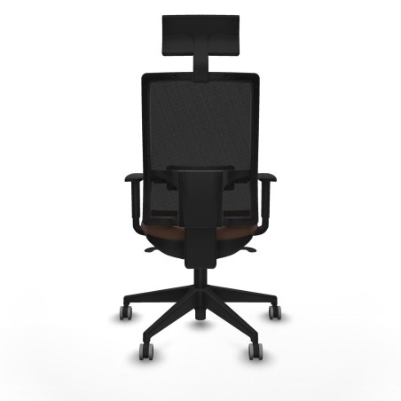 Sedia Ufficio con Poggiatesta Piqueras y Crespo 1D066G1 Marrone scuro