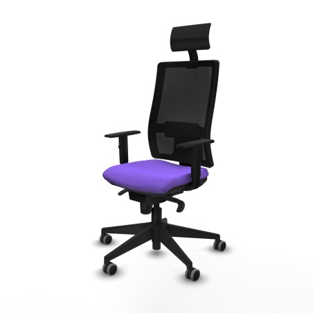 Sedia Ufficio con Poggiatesta Piqueras y Crespo 1D066G1 Lilla