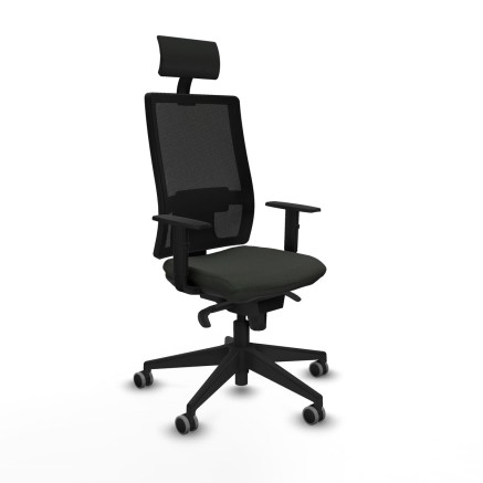 Bürostuhl mit Kopfstütze Piqueras y Crespo 1D066G1 Schwarz