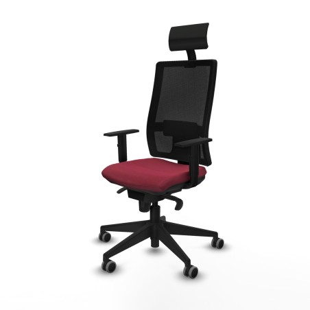 Bürostuhl mit Kopfstütze Piqueras y Crespo 1D066G1 Granatrot