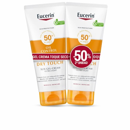 Gel Protector Solar Eucerin Sensitive Protect 50 ml x 2 Crema Seco Spf
