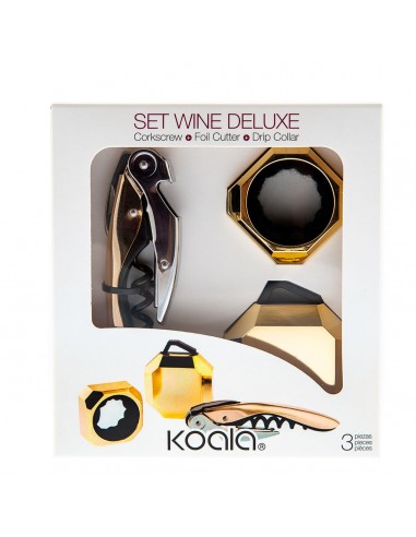 Set Vino Koala Deluxe Dorato Metallo...