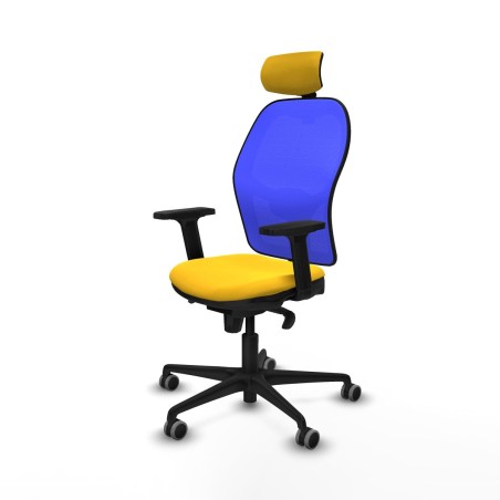 Office Chair with Headrest Jorquera Piqueras y Crespo 2D036G2 Yellow