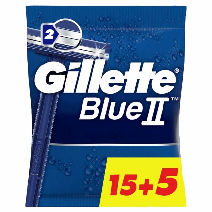 Maquinillas de Afeitar Desechables Gillette Blue II 20 Unidades 2