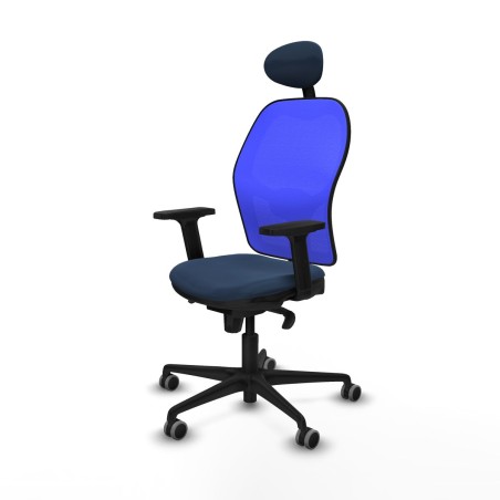 Office Chair with Headrest Jorquera Piqueras y Crespo 2D036G1 Navy Blu