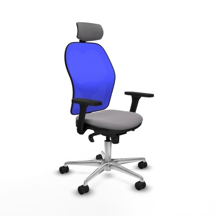 Office Chair with Headrest Jorquera Piqueras y Crespo 3D086N2 Grey