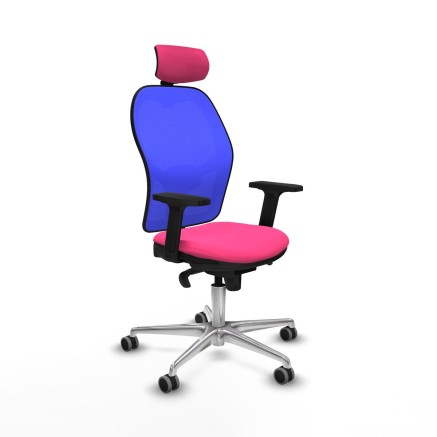 Sedia Ufficio con Poggiatesta Jorquera Piqueras y Crespo 2D086G2 Rosa
