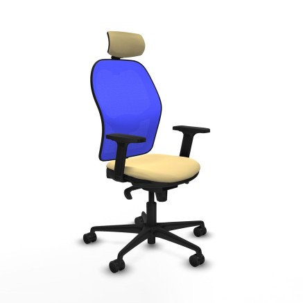 Sedia Ufficio con Poggiatesta Jorquera Piqueras y Crespo 2D036N2 Crema