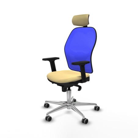 Sedia Ufficio con Poggiatesta Jorquera Piqueras y Crespo 2D086G2 Crema