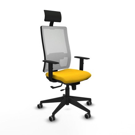Chaise de Bureau avec Appui-tête Piqueras y Crespo 1D066G1 Jaune