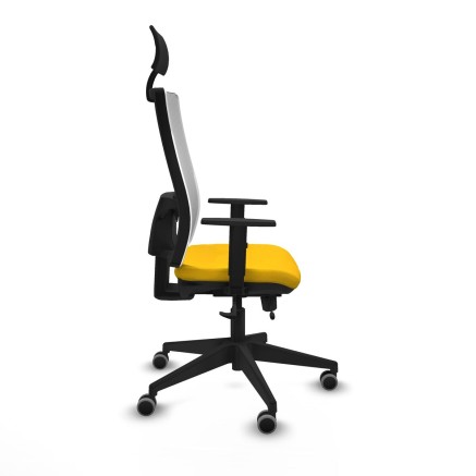 Chaise de Bureau avec Appui-tête Piqueras y Crespo 1D066G1 Jaune 2