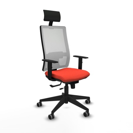 Office Chair with Headrest Piqueras y Crespo 1D066G1 Dark Orange