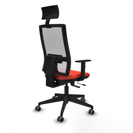 Office Chair with Headrest Piqueras y Crespo 1D066G1 Dark Orange