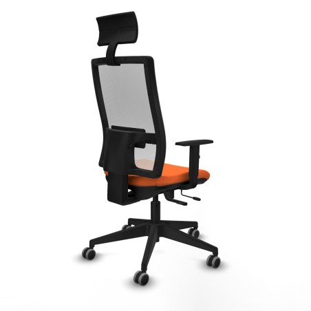 Sedia Ufficio con Poggiatesta Piqueras y Crespo 1D066G1 Arancio